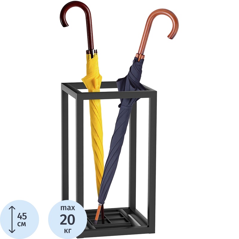 Изображение товара Подставка для зонтов Берг-1 черная – удобное хранение для вашего интерьера