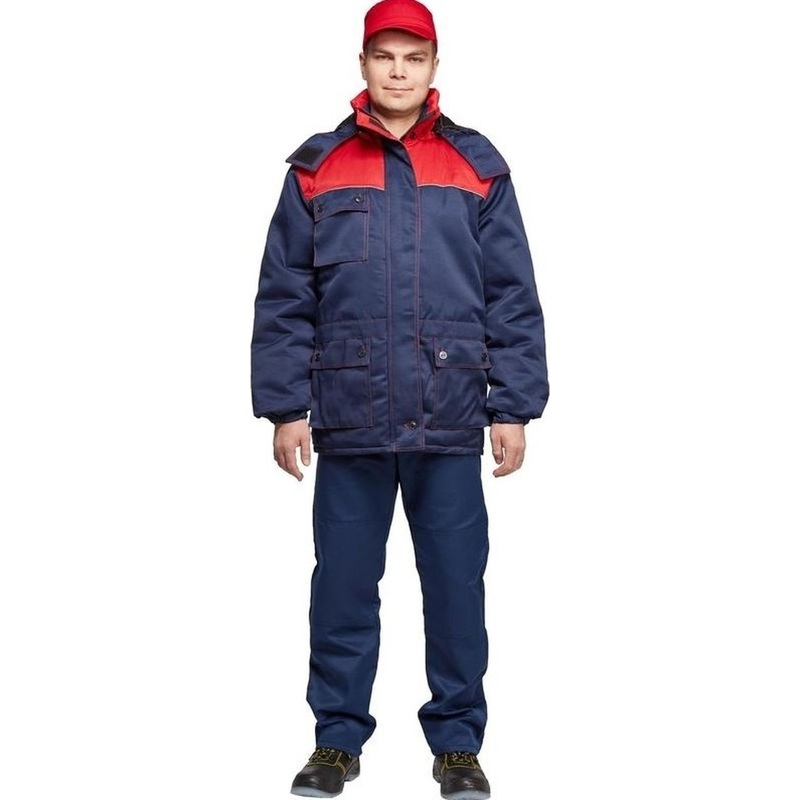 Изображение товара Рабочая зимняя мужская куртка з08-КУ из смесовой ткани с утеплителем