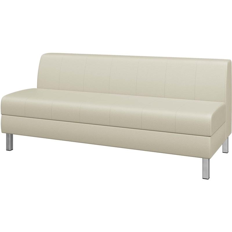 Изображение товара Модуль диван прямой трехместный Flagman слоновая кость искусственная кожа