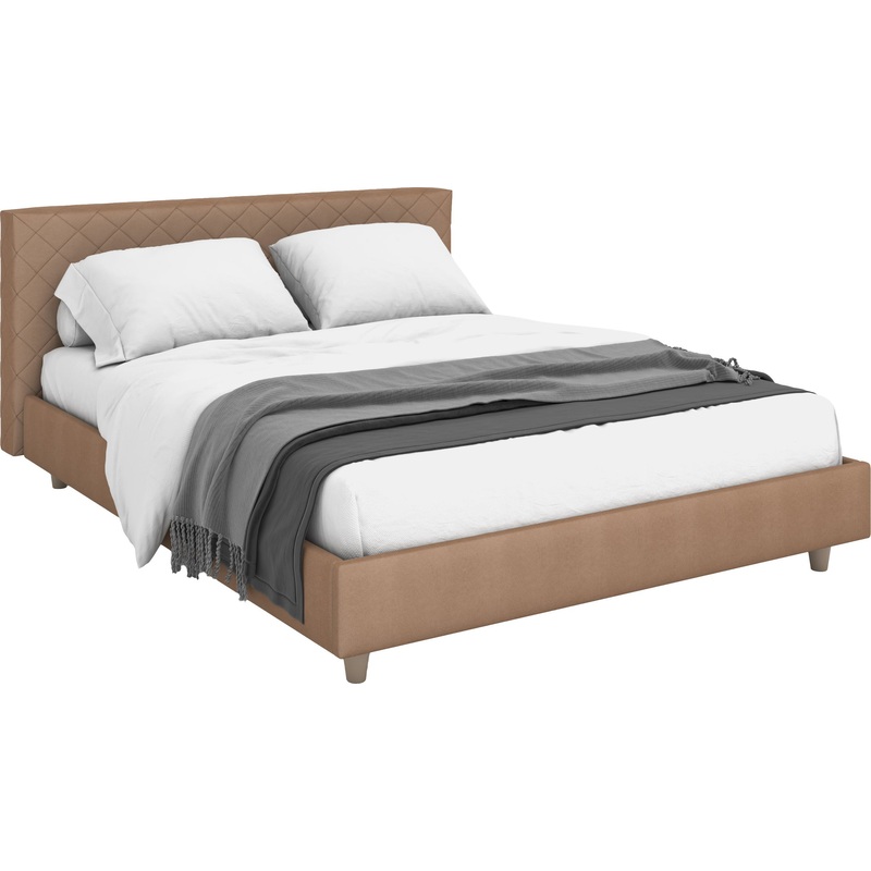 Изображение товара Кровать металлическая одноярусная Онега Лофт бежевая, 2200х1925 мм, Россия