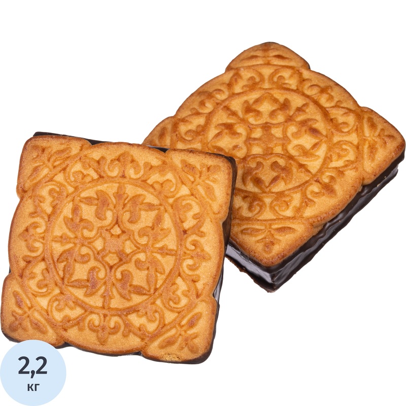 Изображение товара Печенье сахарное в глазури Дымка Царское чаепитие с суфле 2.2 кг