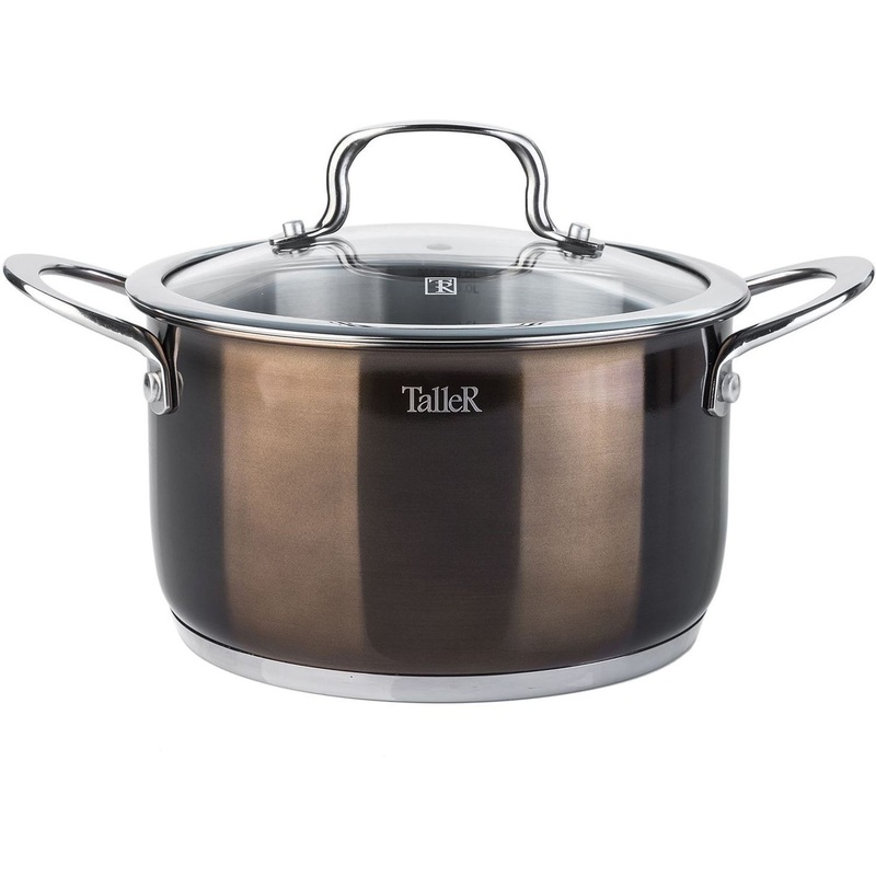 Изображение товара Кастрюля TalleR TR-17294 6 л нержавеющая сталь с крышкой