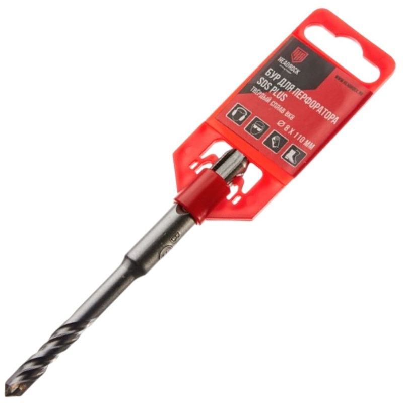 Изображение товара Бур HeadRock SDS-plus 8х110 мм для бетона кирпича камня профессиональный