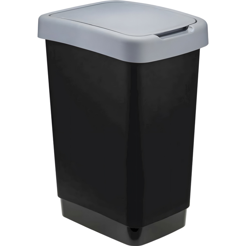 Изображение товара Ведро для мусора Idea Twin 25л черное и серое пластик