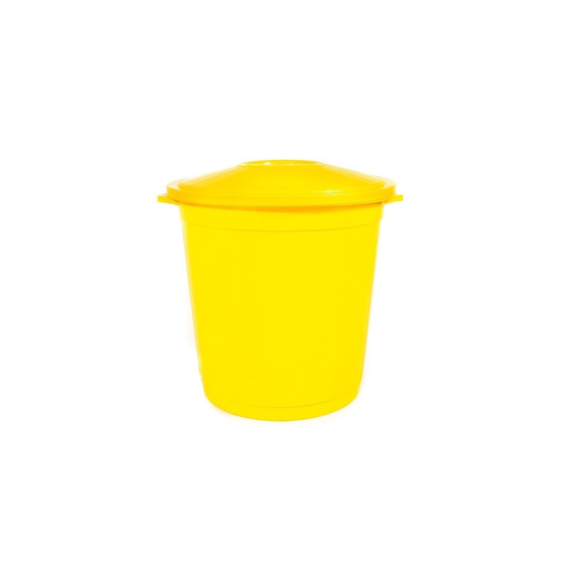 Изображение товара Бак для медицинских отходов СЗПИ класса Б желтое 35 л (10 штук в упаковке)
