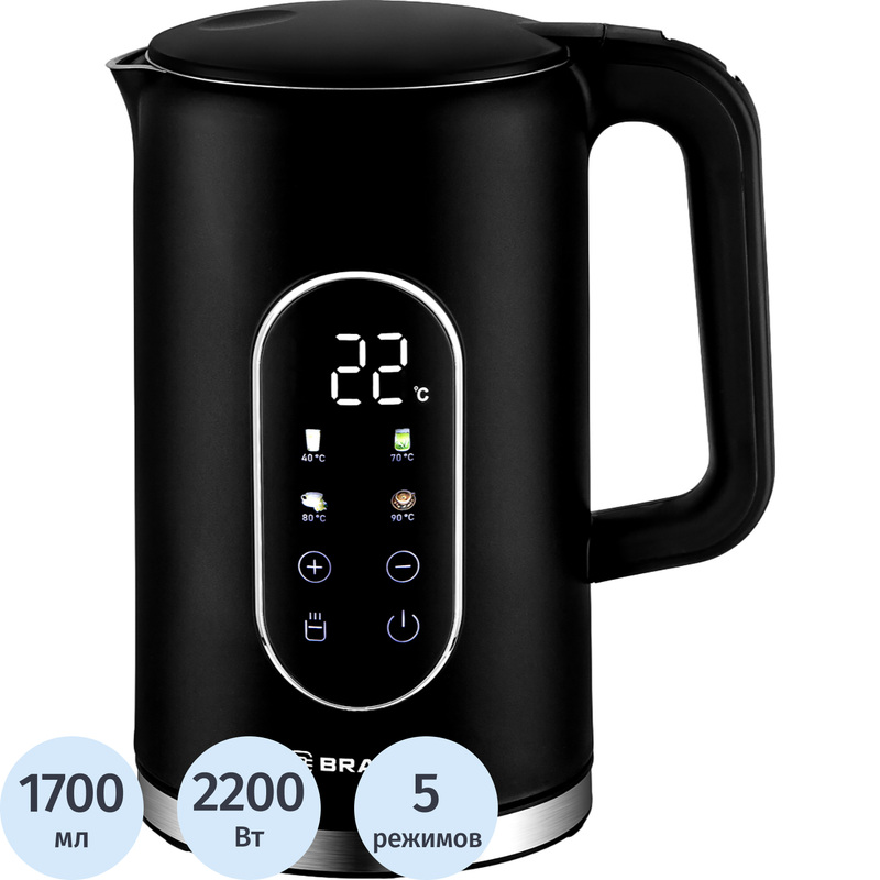 Изображение товара Чайник электрический Brayer BR6107BK чёрный