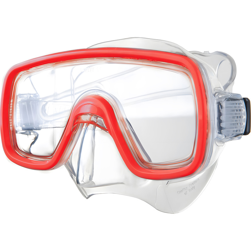 Изображение товара Маска для плавания Salvas Domino Sr Mask красная Италия закаленное стекло