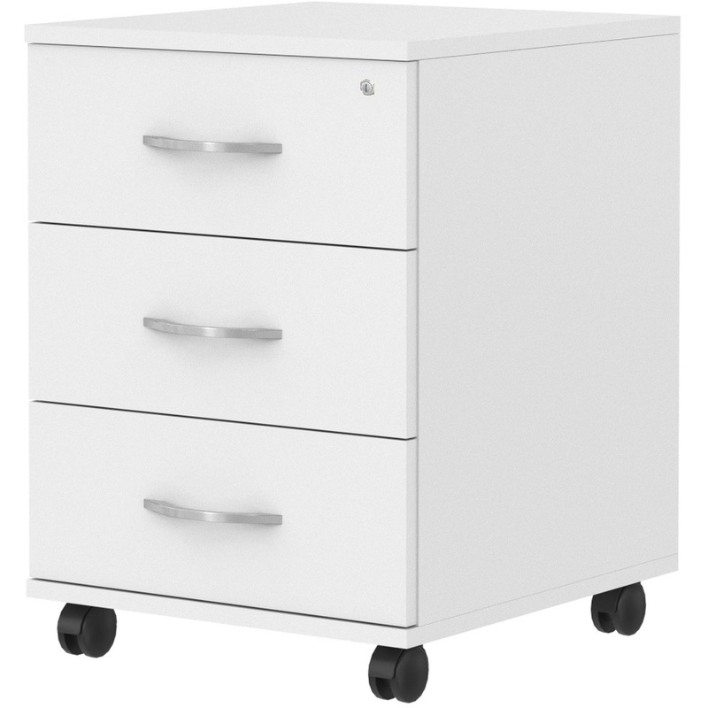 Изображение товара Тумба подкатная Imago с замком, белый, 3 ящика