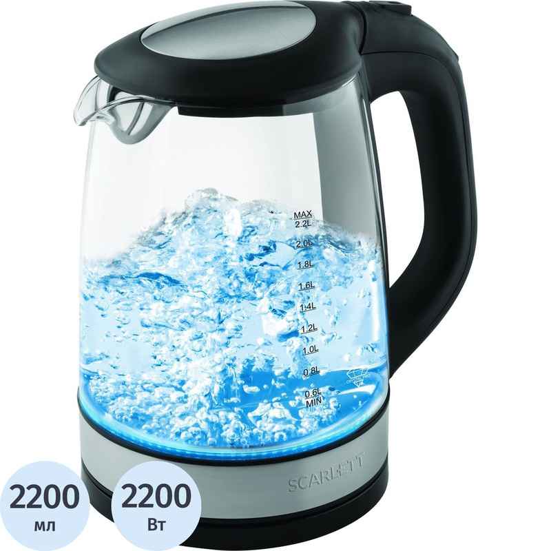 Изображение товара Электрический чайник Scarlett SC-EK27G19 черный