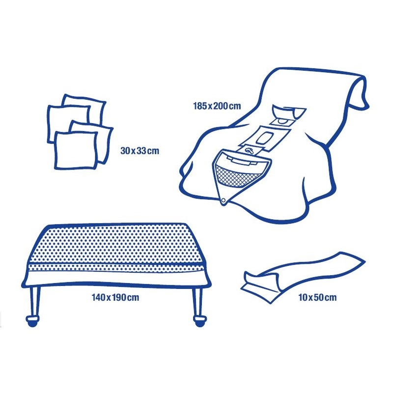 Изображение товара Комплект одноразового белья Hartmann Foliodrape Protect урогинекологический стерильный (4 предмета)