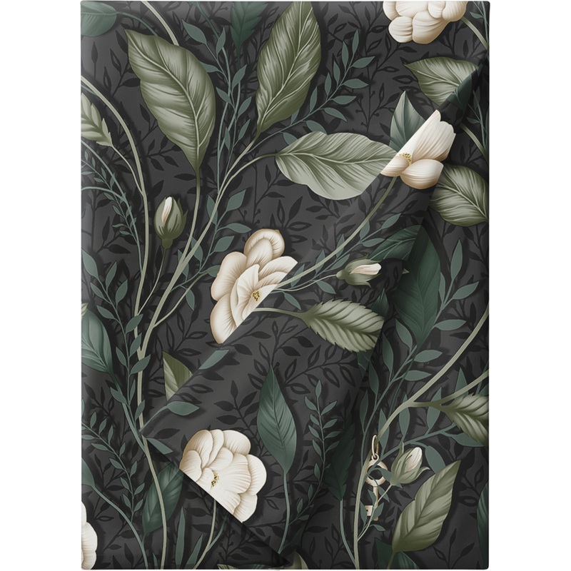 Изображение товара Простыня Verossa Keys 220x240 см из сатина премиум с цветочным дизайном