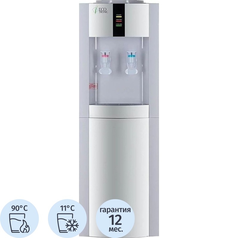 Изображение товара Кулер для воды Ecotronic H1-LE v.2 напольный с нагревом и охлаждением