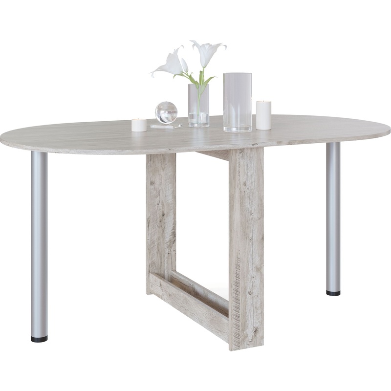 Изображение товара Раскладной овальный стол Сокол СП-12 из ЛДСП дуб юкон 1548х900х740 мм