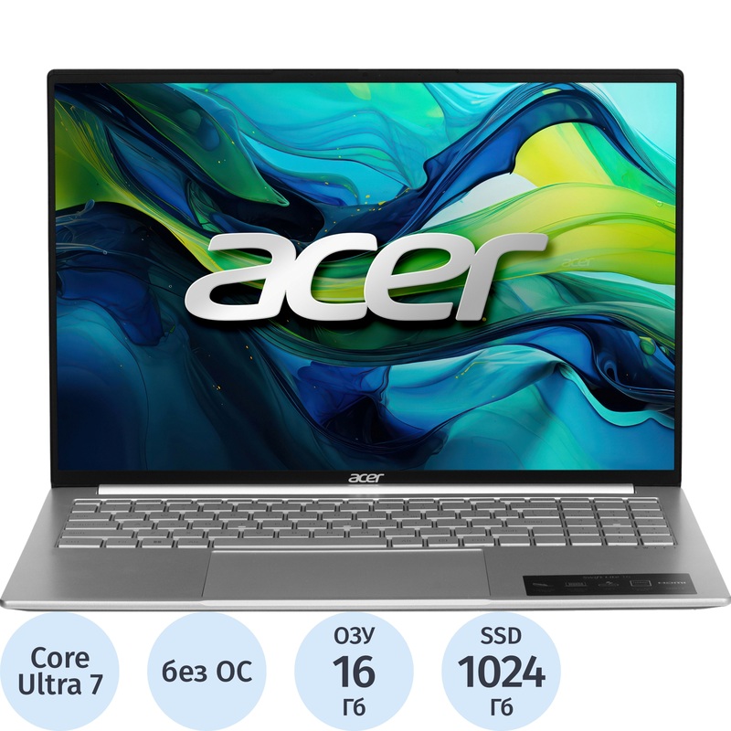 Изображение товара Ноутбук Acer Swift Lite 16 16'' SSD 1024ГБ, 16 ГБ DDR5, IPS, Windows
