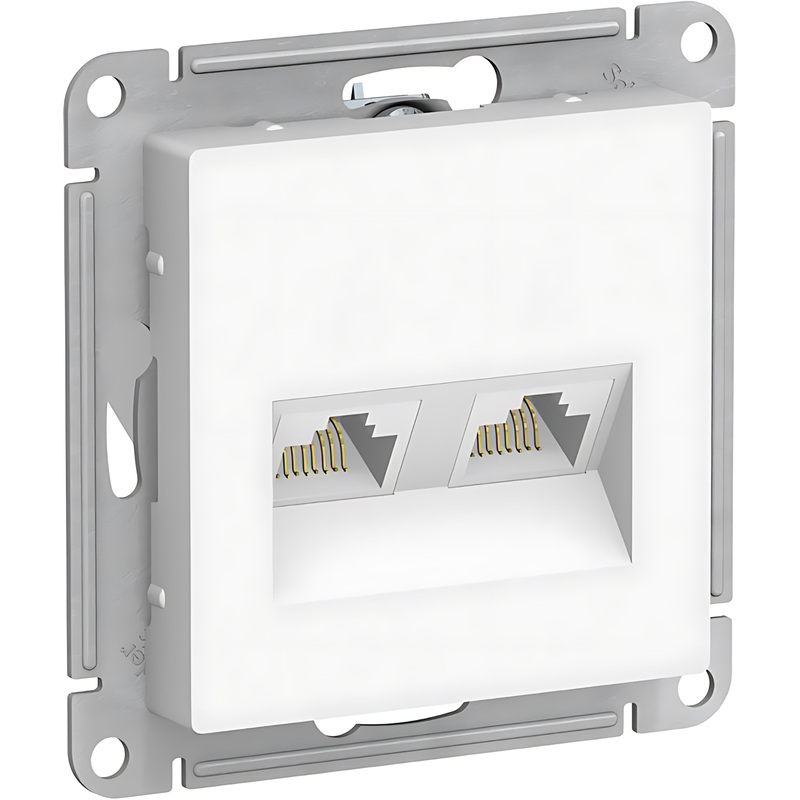 Изображение товара Розетка компьютерная AtlasDesign с RJ45 IP20 скрытая белая