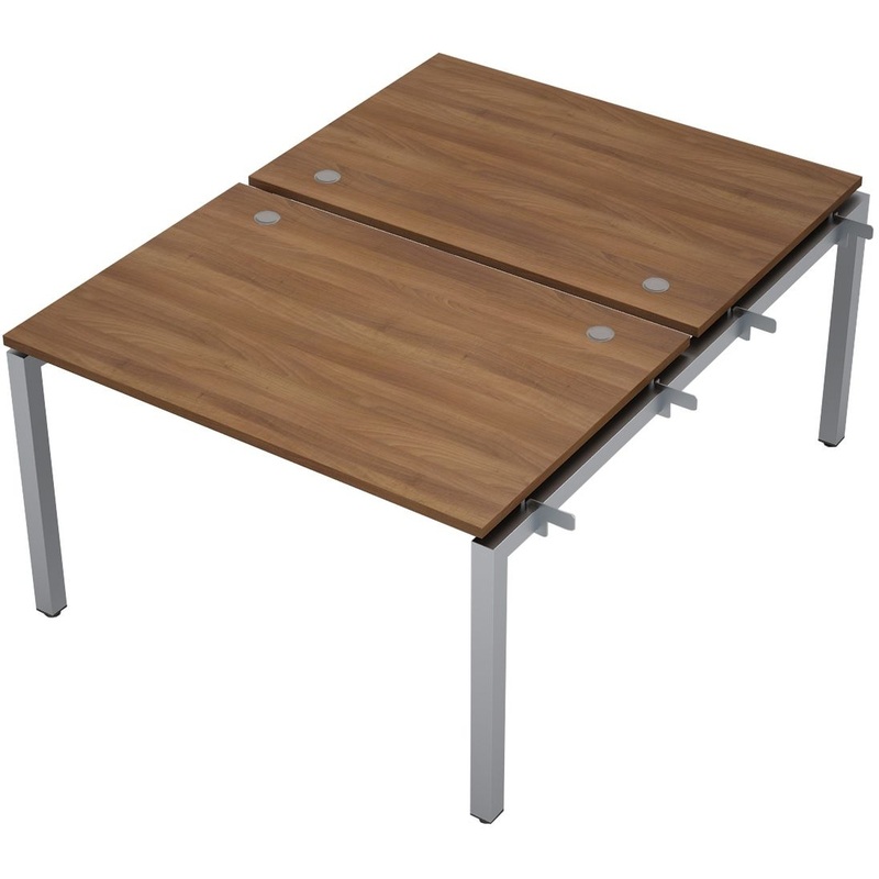 Изображение товара Рабочая станция Avance 6МБН.5288 двухместная (шамони тёмный/алюминий матовый, 1200х1635х750 мм)