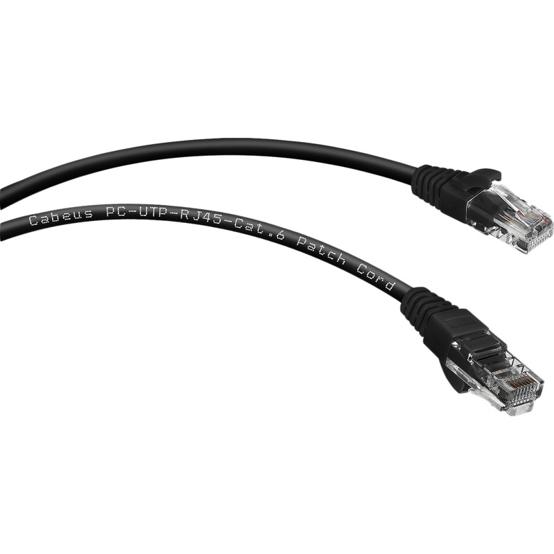 Изображение товара Патч-корд витая пара Cabeus PC-UTP-RJ45-Cat.6-3m-BK-LSZH cat 6 3 м