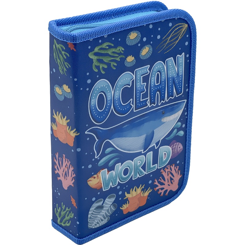 Изображение товара Односекционный пенал книжка с подводным миром для детей дошкольного и младшего школьного возраста
