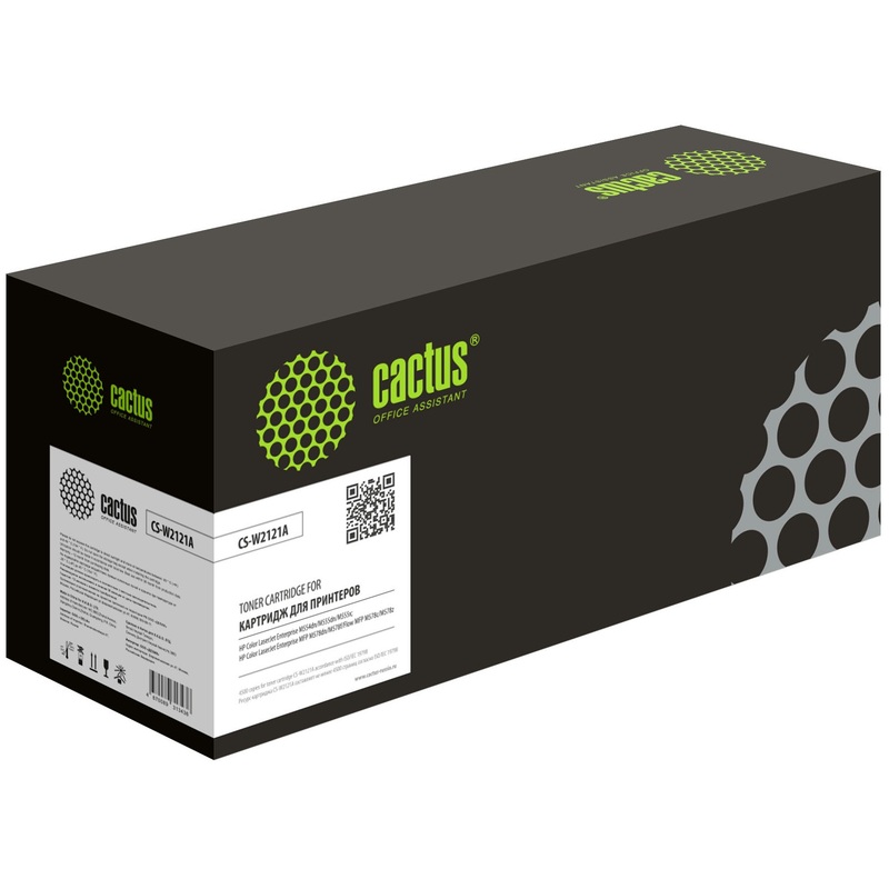 Изображение товара Картридж лазерный Cactus 212A CS-W2121A голубой для HP 4500 страниц