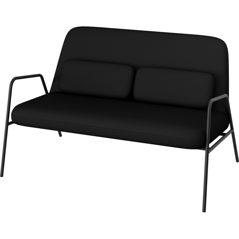 Изображение товара Диван двухместный Orbit Д38-02 чёрный искусственная кожа