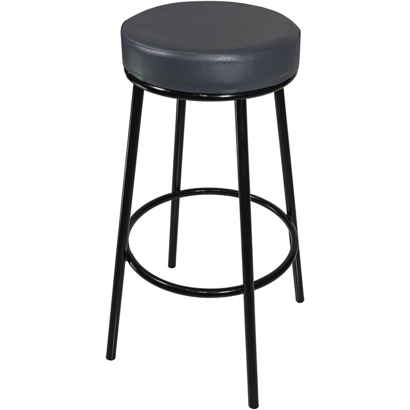 Изображение товара Стул барный Альфа черный из искусственной кожи и металла