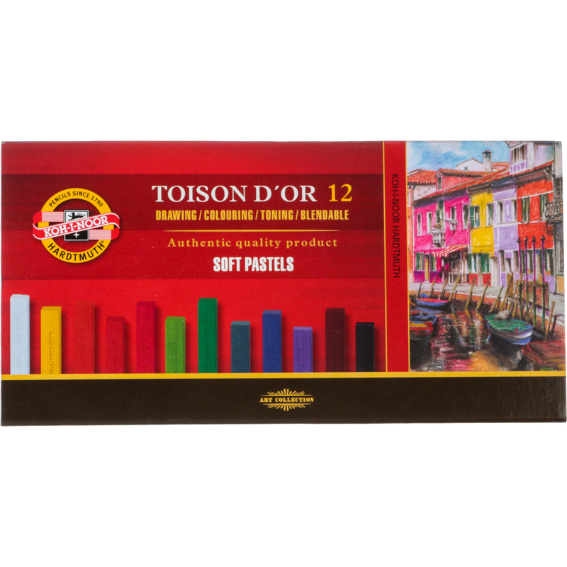 Изображение товара Набор сухой пастели Koh-i-Noor Toison D'or 8582 12 цветов прямоугольный