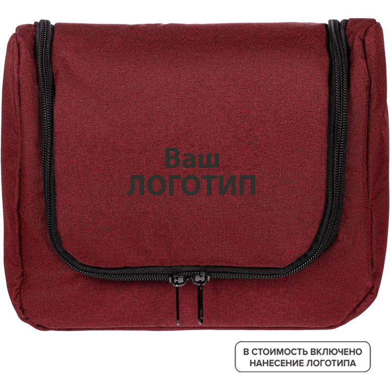 Изображение товара Несессер Simon бордовый из полиэстера с логотипом