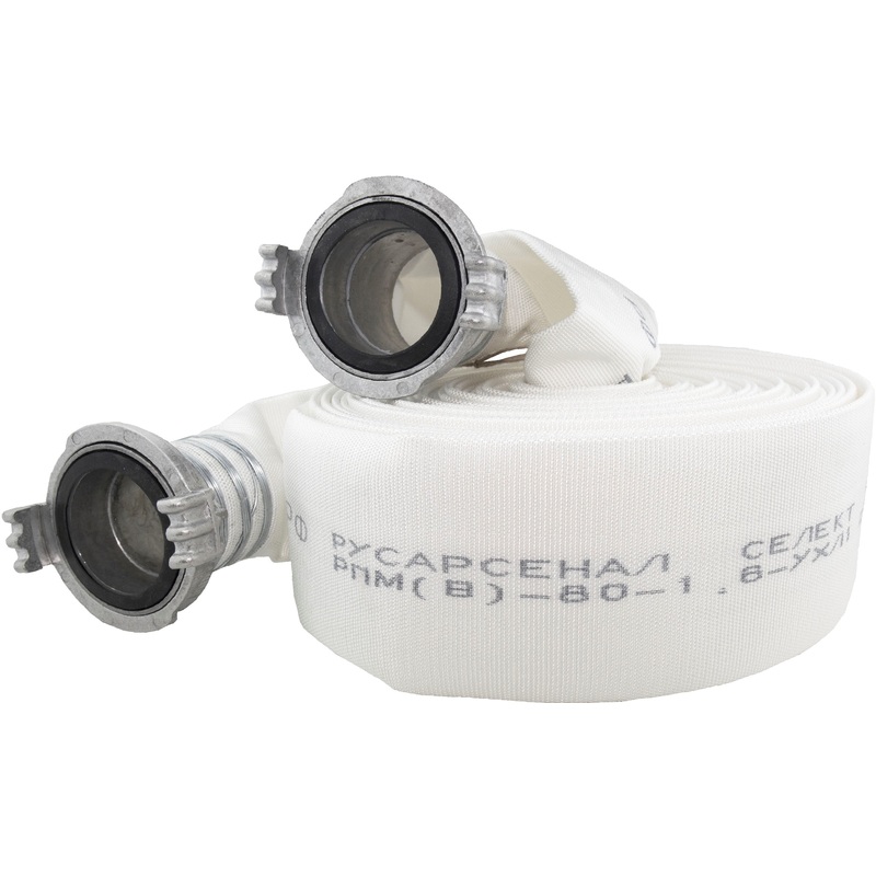 Изображение товара Пожарный рукав Русарсенал РПМ(В)-80-1.6-УХЛ1 20м диаметр 80мм нить алюминий