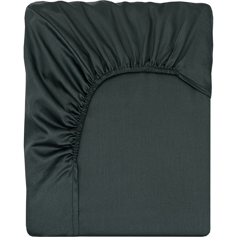 Изображение товара Простыня на резинке Monocolor 160x200 см сатин антрацитовая