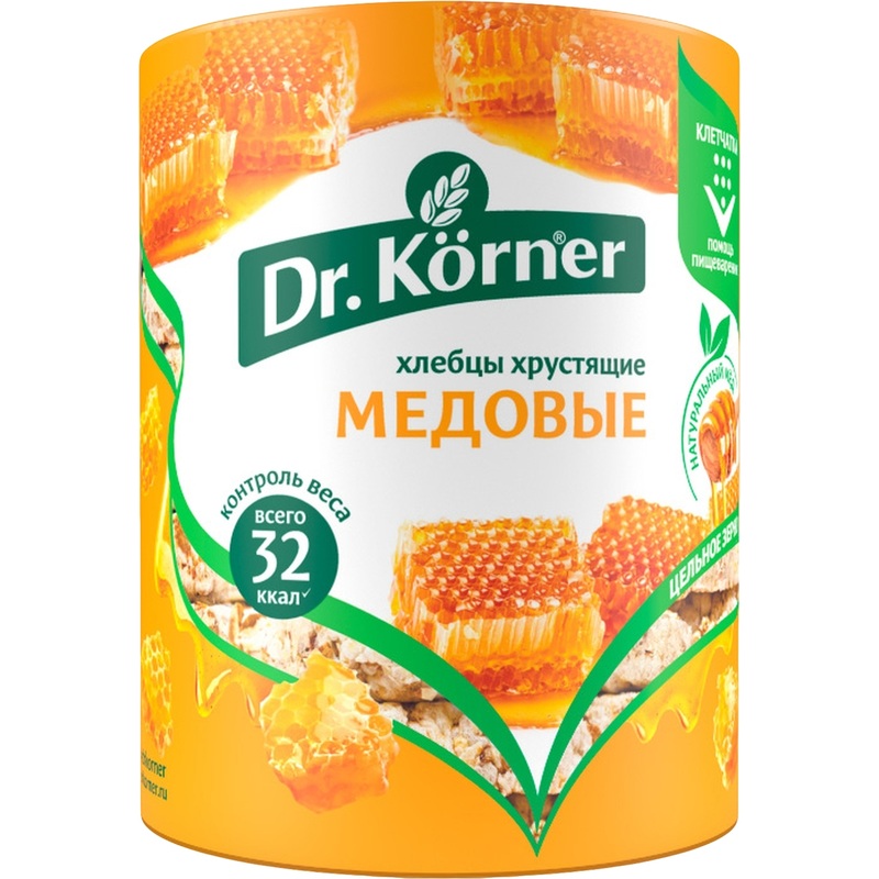 Изображение товара Полезные пшеничные хлебцы Dr.Korner с медовым вкусом 100 г