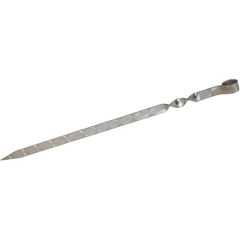 Изображение товара Плоский шампур из нержавеющей стали 60 см для шашлыка и барбекю