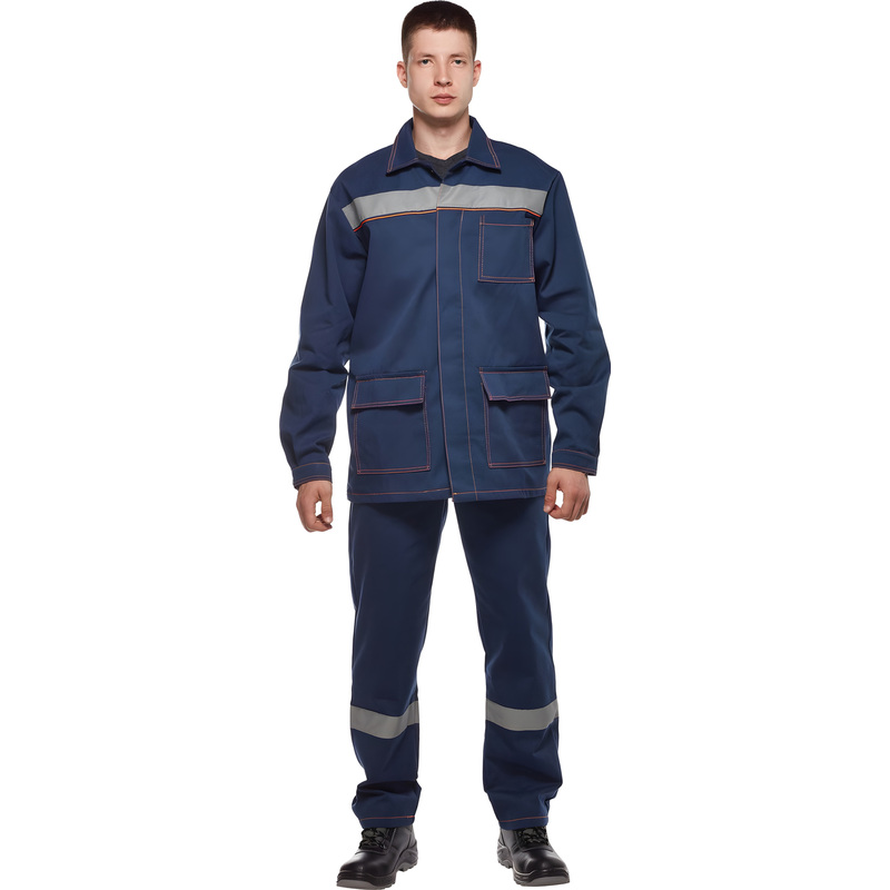 Изображение товара Костюм рабочий летний мужской л28-КПК деним с СОП синий