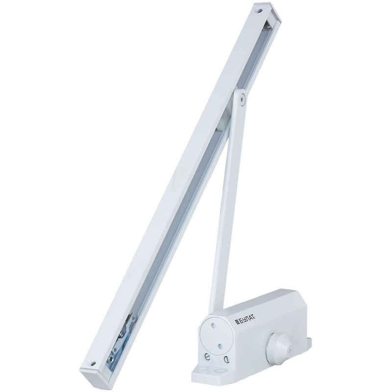 Изображение товара Доводчик дверной Булат Arctic ДД 502/4 AH-W до 90 кг белый - надежное устройство для автоматическог