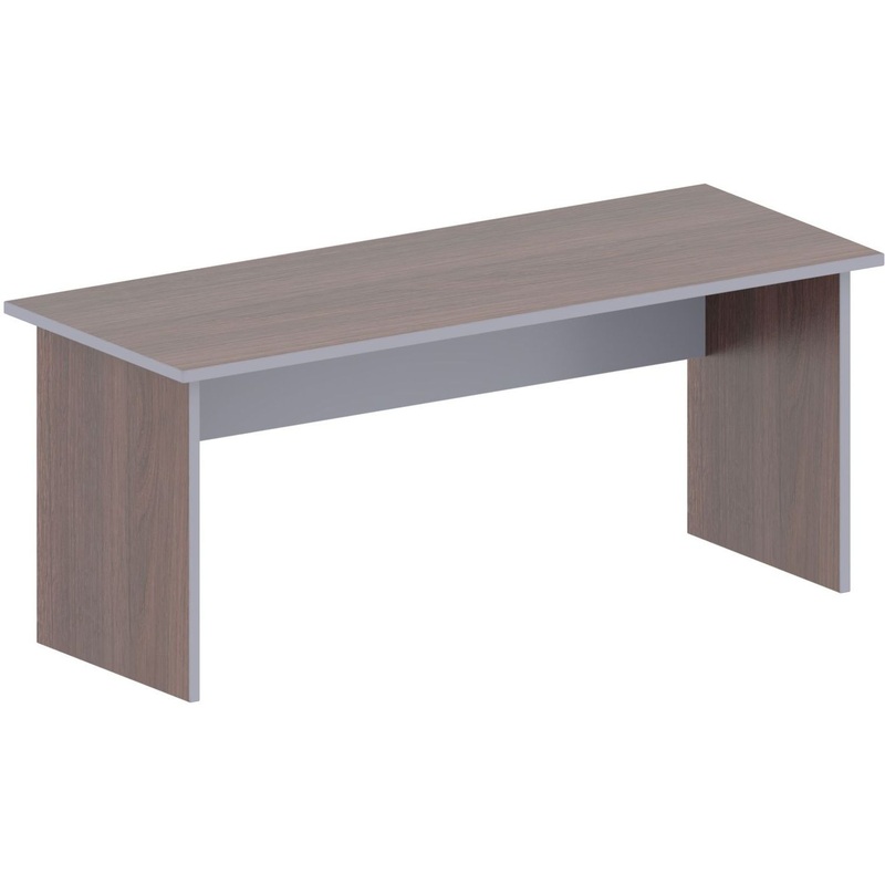 Изображение товара Стол прямой Комус Мебель (Easy to lead) Easy Business 436.256 (дуб тёмный/серый, 1800х700х747 мм)