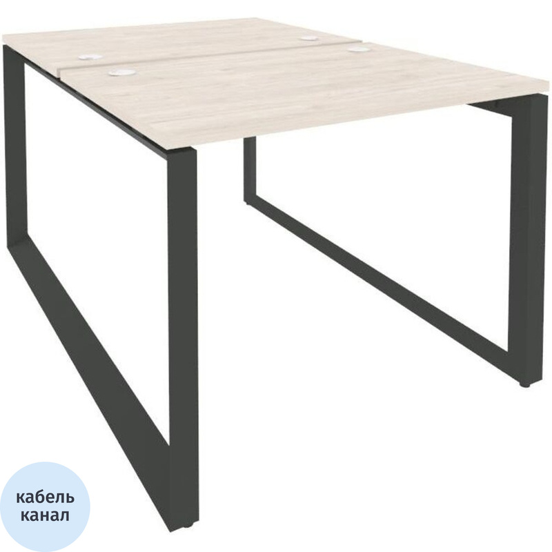 Изображение товара Рабочая станция на 2 рабочих места ONIX-О O.MO-D.RS-2.1.7 мягкий цвет денвер или антрацит