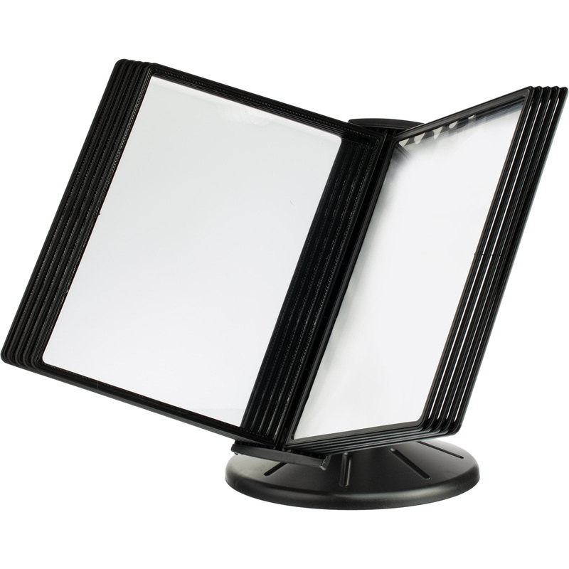 Изображение товара Демосистема настольная Attache вращающаяся с 10 панелями формата A4 чёрного цвета