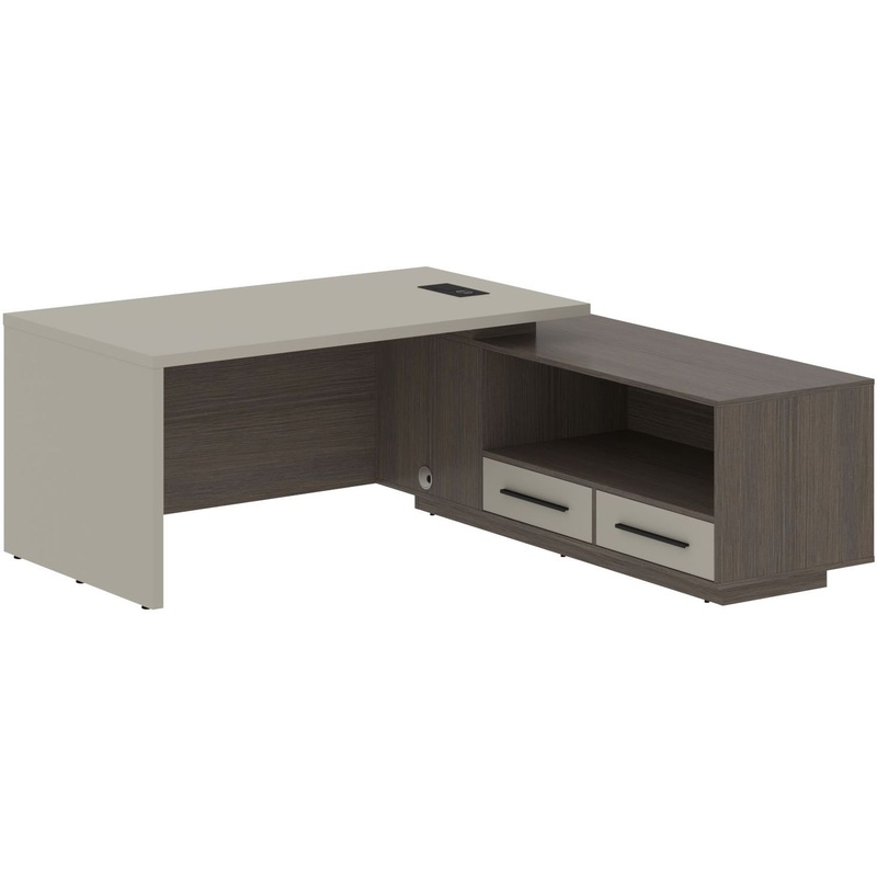 Изображение товара Офисный стол руководителя Velion VCT 1919 с тумбой и встроенной зарядкой