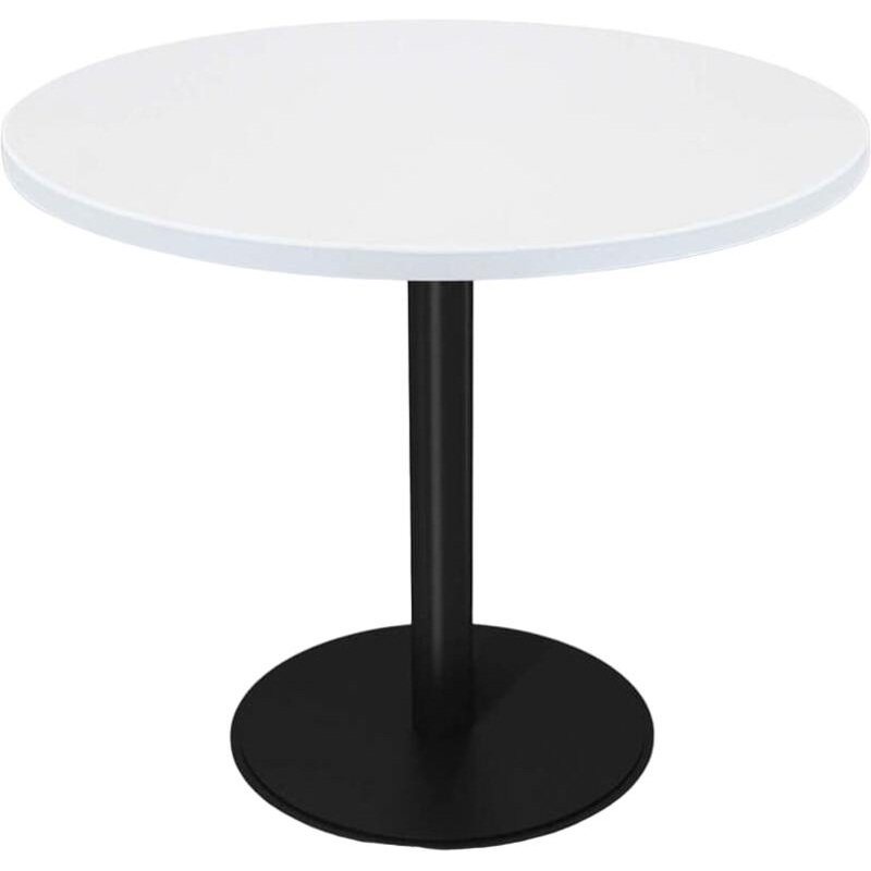 Изображение товара Стол обеденный Sheffilton SHT-TU43/TT круглый 80x80 см черный и белоснежный трапезный мебель