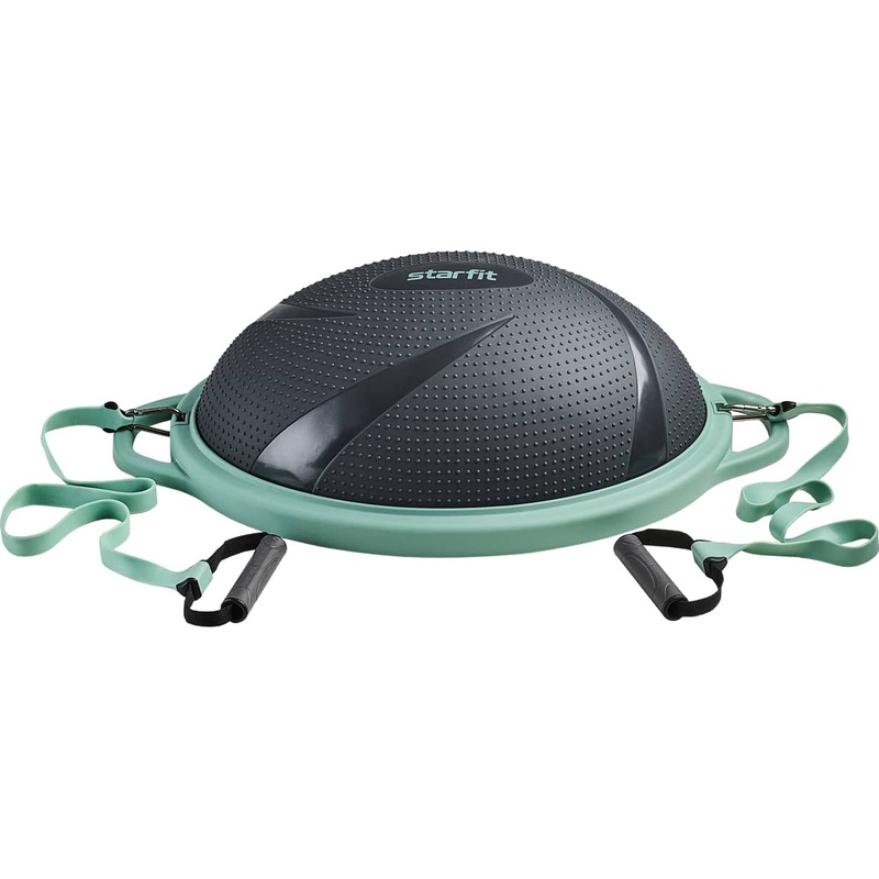 Изображение товара Полусфера BOSU STARFIT GB-503 с эспандерами,с насосом,сер/зел,ЦБ-00002736