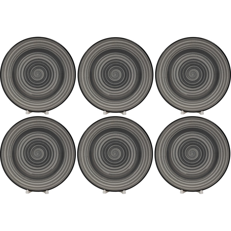 Изображение товара Набор тарелок на 6 персон Бриз Эшли керамический 6 штук 23 см серый
