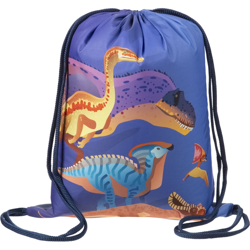 Изображение товара Мешок для сменной обуви Комус Класс (№1 School) Мир динозавров 360x470 мм синий с 1 отделением