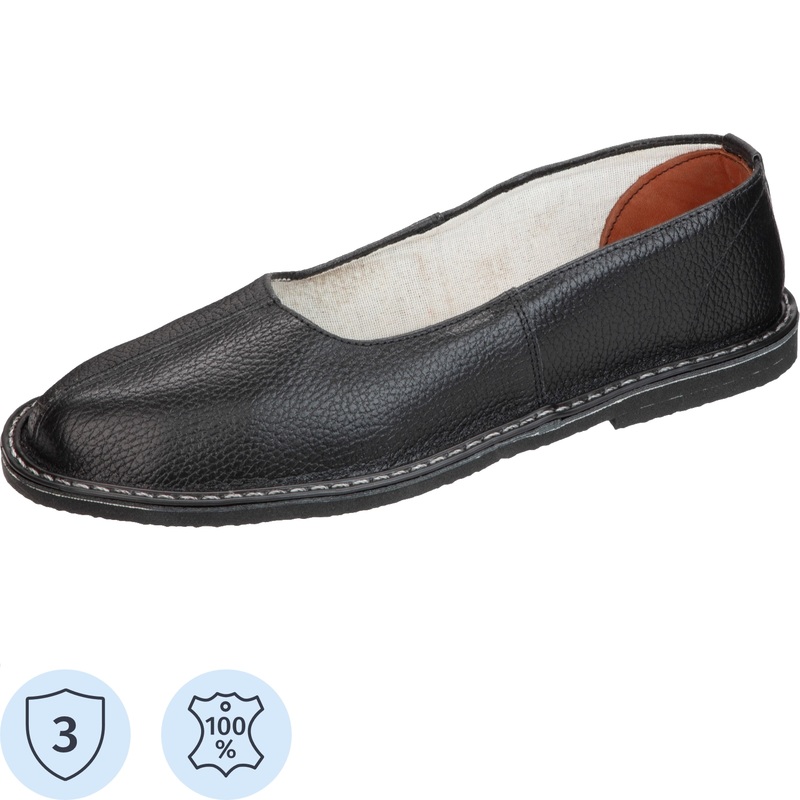 Изображение товара Кожаные тапочки Чувяки-Ч унисекс размер 40 черные для промышленности