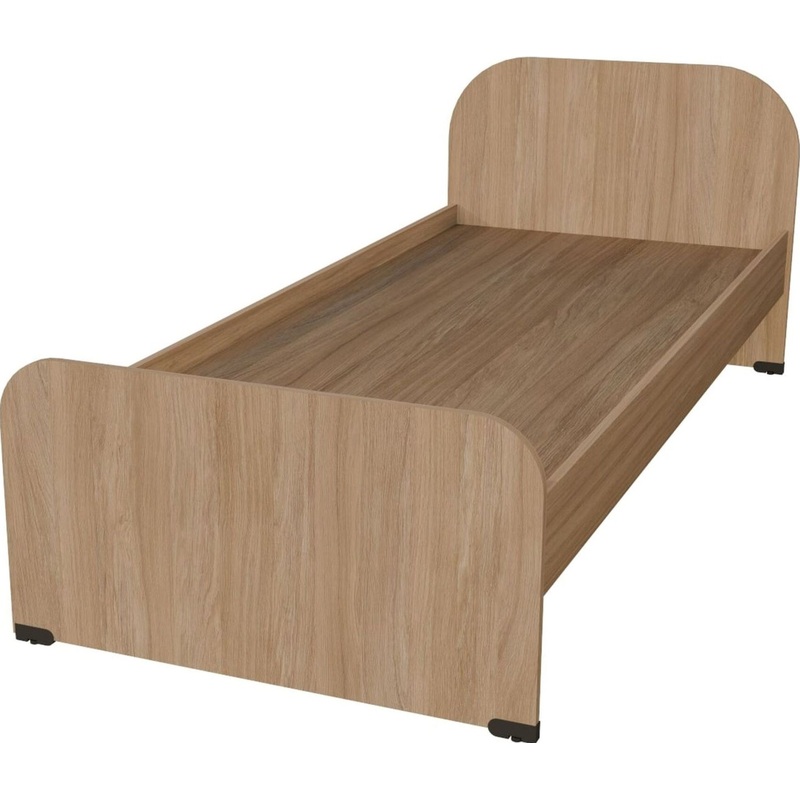 Изображение товара Кровать односпальная Комус Мебель Well (дуб урбан янтарный, 800х1900 мм)