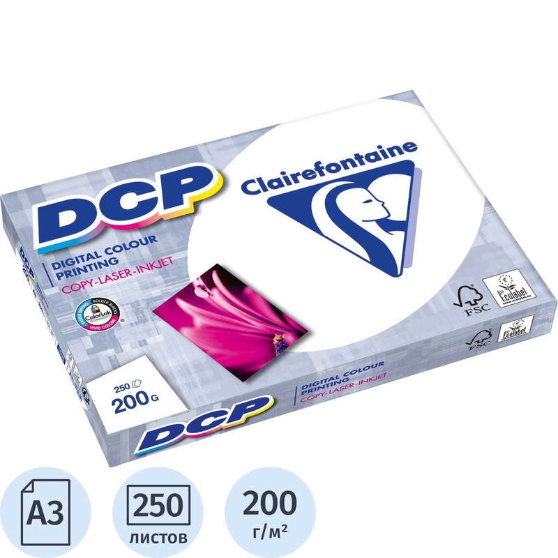 Изображение товара Уценка. Бумага для цветной лазерной печати DCP (А3, 200 г/кв.м, 250 листов, артикул производителя 1808C)