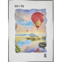 Уценка. Рамка Зебра 50x70 см металлический багет 8 мм серебристая