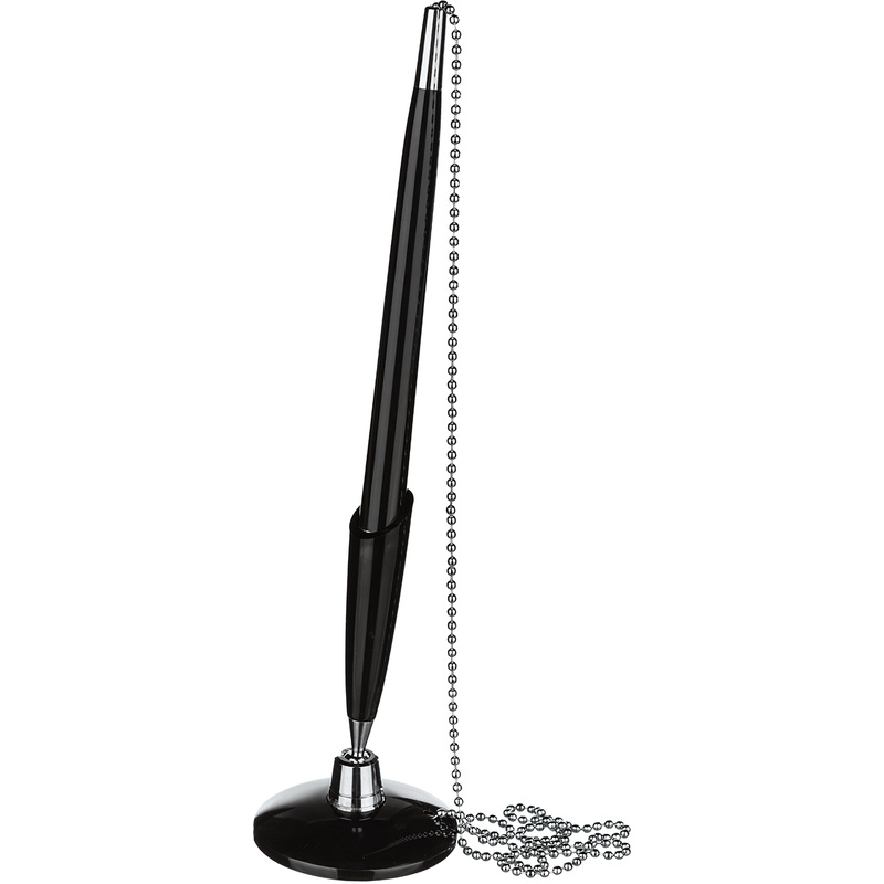 Изображение товара Ручка шариковая на подставке Beifa KP1005 цвет чернил синий с цепочкой (толщина линии 0,5 мм)