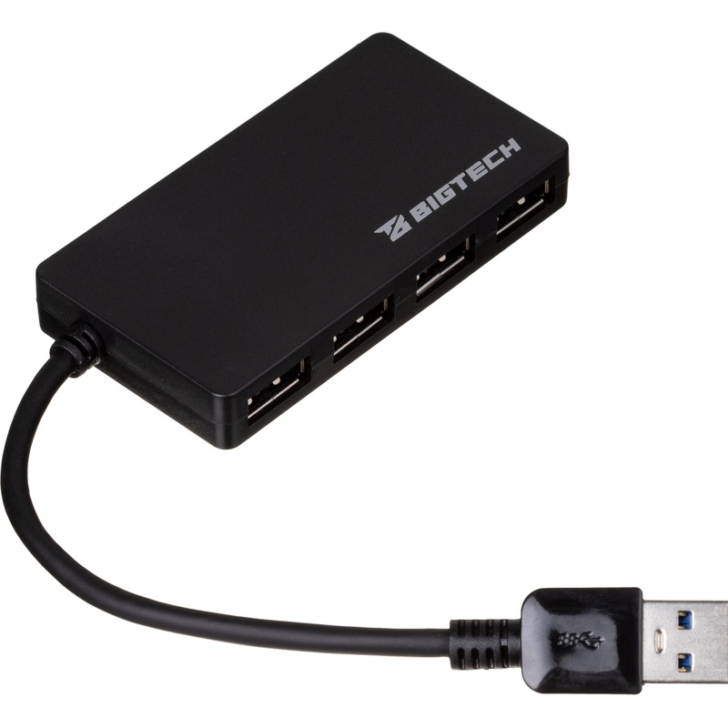 Изображение товара Разветвитель USB 4 порта ProMega BigTech HS005 черный 14 см