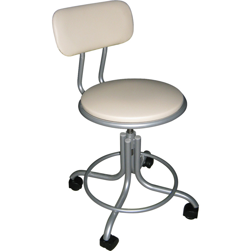 Изображение товара Медицинский винтовой стул М101-07 слоновая кость искусственная кожа эргономичный