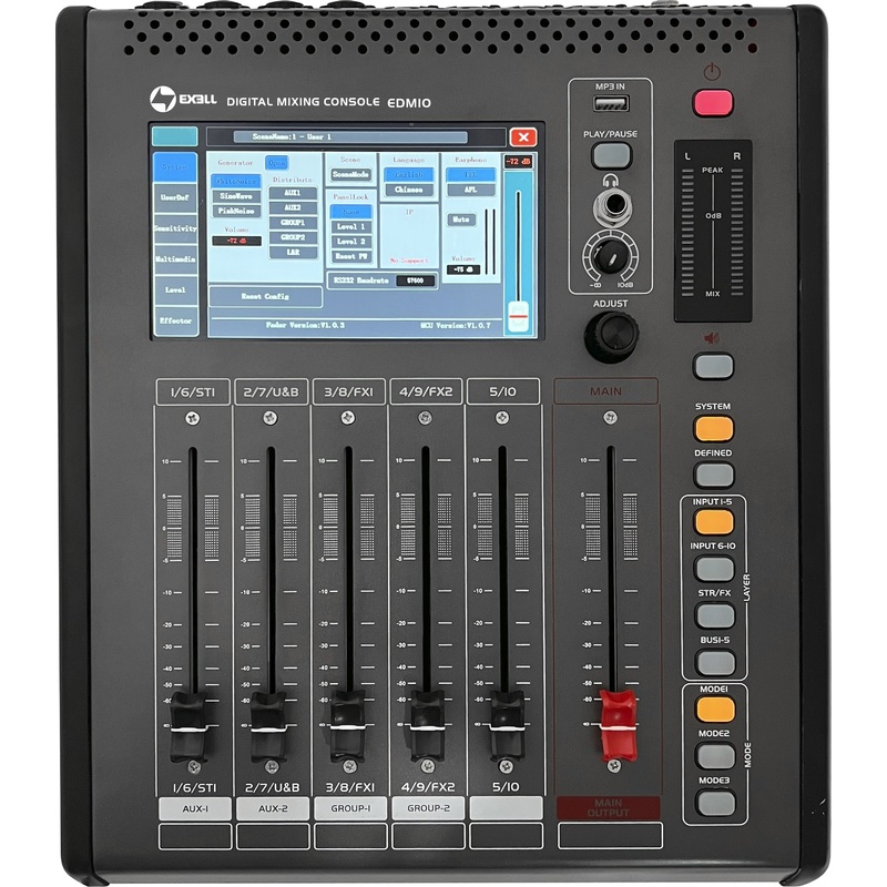 Изображение товара Микшерный пульт Exell EDM10 10 каналов цифровой с эффектами и дисплеем