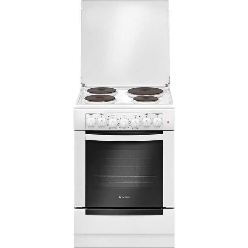 Изображение товара GEFEST 6140-02 электрическая плита 4 конфорки духовой шкаф 55 л белая